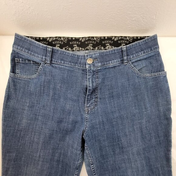Riders by Lee Jeans Women's 18W Long Blue 5 Pocket Mid Rise Boot Cut Stretch - Picture 6 of 12
